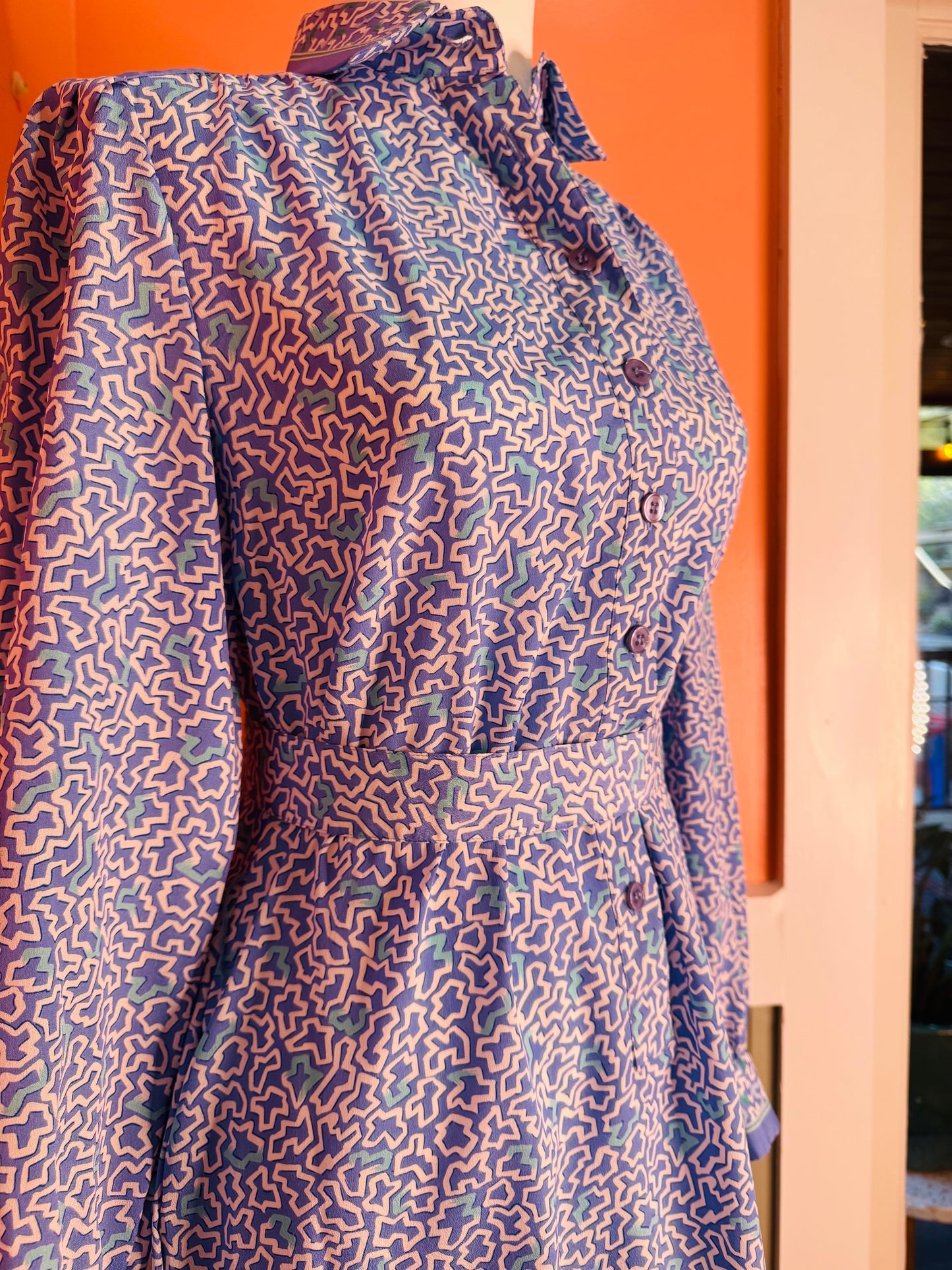 Late 1980’s Schrader Sport Petites Printed Dress