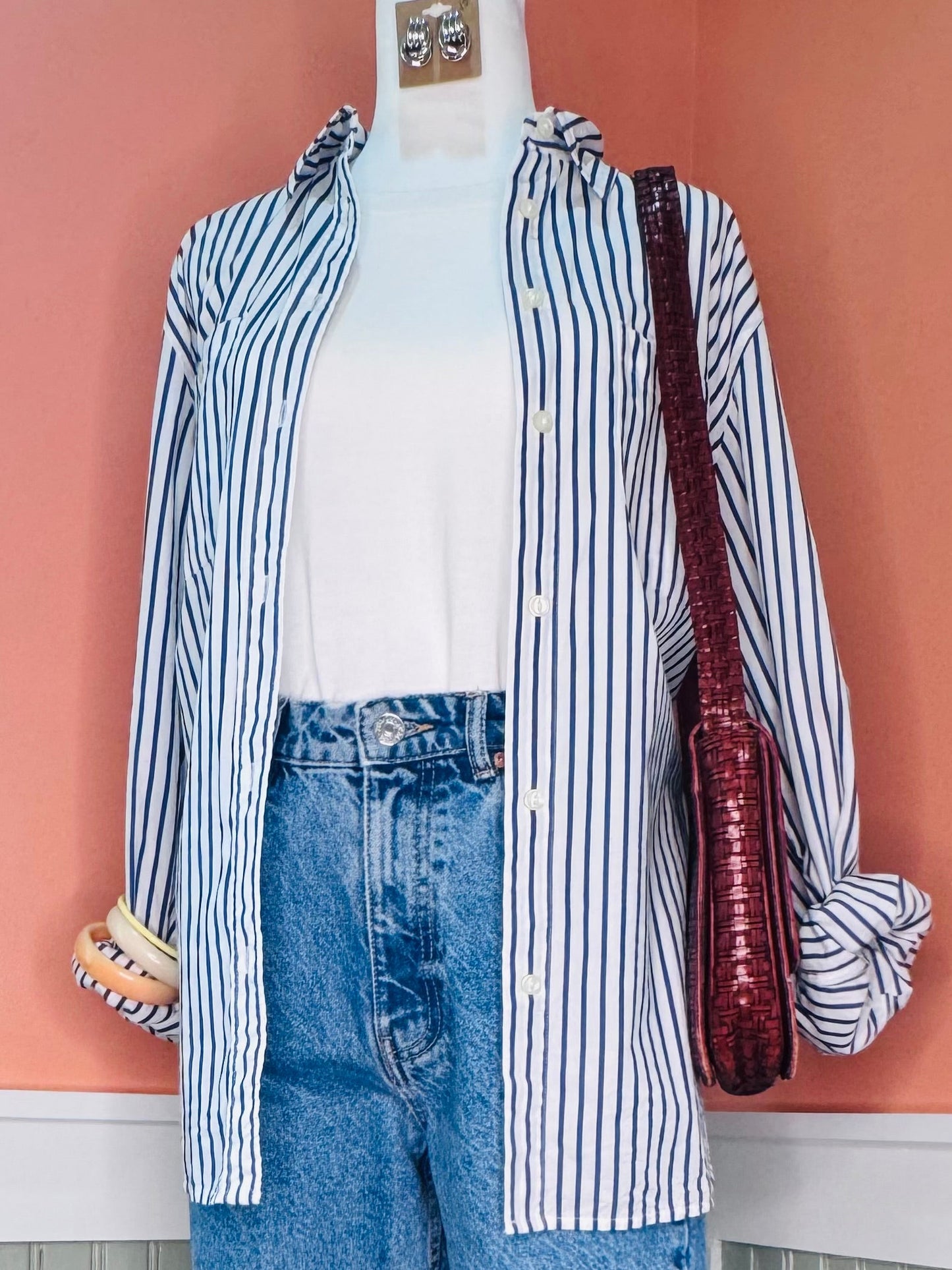 Ralph Lauren Classic Stripe Button Down: *sold*
