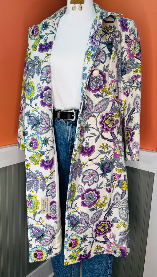 1960's Vintage Floral Statement Coat